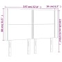 Cabecero con LED cuero sintético blanco 147x16x118/128 cm de , Cabeceros y pies de cama - Ref: Foro24-3123999, Precio: 129,89...
