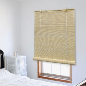 Persiana enrollable de bambú color natural 140x220 cm de vidaXL, Persianas y estores - Ref: Foro24-245819, Precio: 29,06 €, D...