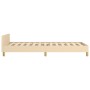 Estructura de cama con cabecero de tela color crema 90x200 cm de , Camas y somieres - Ref: Foro24-3124949, Precio: 133,50 €, ...