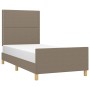 Estructura de cama con cabecero de tela gris taupe 90x190 cm de , Camas y somieres - Ref: Foro24-3124940, Precio: 126,13 €, D...