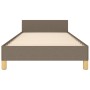 Estructura de cama con cabecero de tela gris taupe 90x190 cm de , Camas y somieres - Ref: Foro24-3124940, Precio: 126,13 €, D...