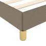 Bed frame with headboard in taupe gray fabric 90x190 cm by , Beds and slatted bases - Ref: Foro24-3124940, Price: 124,62 €, D...