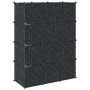 vidaXl Armario modular 9 compartimentos negro y blanco 109x36,5x143 cm en Armarios roperos | Comprar online en Foru.es