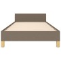 Estructura de cama con cabecero de tela gris taupe 100x200 cm de , Camas y somieres - Ref: Foro24-3124956, Precio: 119,25 €, ...