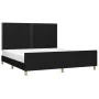 Bed frame with black fabric headboard 180x200 cm by , Beds and slatted bases - Ref: Foro24-3124994, Price: 207,59 €, Discount: %