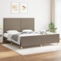 Estructura de cama con cabecero de tela gris taupe 180x200 cm de , Camas y somieres - Ref: Foro24-3124996, Precio: 211,13 €, ...