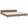 Estructura de cama con cabecero de tela gris taupe 180x200 cm de , Camas y somieres - Ref: Foro24-3124996, Precio: 211,13 €, ...