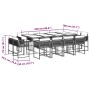 Set comedor de jardín con cojines 13 pzas ratán sintético beige en Conjuntos de jardín | Comprar online en Foru.es