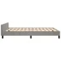 Light gray velvet bed frame with headboard 140x190cm by , Beds and slatted bases - Ref: Foro24-3125696, Price: 198,44 €, Disc...