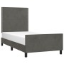 Estructura de cama con cabecero terciopelo gris oscuro 80x200cm de , Camas y somieres - Ref: Foro24-3125661, Precio: 139,02 €...
