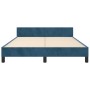 Estructura cama con cabecero terciopelo azul oscuro 140x190 cm de , Camas y somieres - Ref: Foro24-3125694, Precio: 205,03 €,...