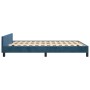 Estructura cama con cabecero terciopelo azul oscuro 140x190 cm de , Camas y somieres - Ref: Foro24-3125694, Precio: 205,03 €,...