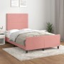 Estructura de cama con cabecero de terciopelo rosa 120x200 cm de , Camas y somieres - Ref: Foro24-3125689, Precio: 166,90 €, ...