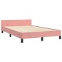 Estructura de cama con cabecero de terciopelo rosa 120x200 cm de , Camas y somieres - Ref: Foro24-3125689, Precio: 166,90 €, ...