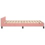 Estructura de cama con cabecero de terciopelo rosa 120x200 cm de , Camas y somieres - Ref: Foro24-3125689, Precio: 166,90 €, ...