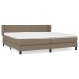 Cama box spring con colchón tela gris taupe 200x200 cm de , Camas y somieres - Ref: Foro24-3126193, Precio: 623,62 €, Descuen...