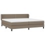 Cama box spring con colchón tela gris taupe 200x200 cm de , Camas y somieres - Ref: Foro24-3126193, Precio: 623,62 €, Descuen...
