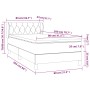 Cama box spring con colchón tela color crema 80x200 cm de , Camas y somieres - Ref: Foro24-3126442, Precio: 337,24 €, Descuen...