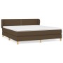 Cama box spring con colchón tela marrón oscuro 180x200 cm de , Camas y somieres - Ref: Foro24-3126744, Precio: 542,23 €, Desc...