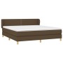 Cama box spring con colchón tela marrón oscuro 180x200 cm de , Camas y somieres - Ref: Foro24-3126744, Precio: 542,23 €, Desc...