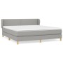 Cama box spring con colchón tela gris claro 160x200 cm de , Camas y somieres - Ref: Foro24-3126733, Precio: 495,56 €, Descuen...