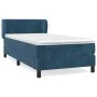Box spring bed with dark blue velvet mattress 100x200 cm by , Beds and slatted bases - Ref: Foro24-3127419, Price: 319,28 €, ...