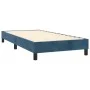 Box spring bed with dark blue velvet mattress 100x200 cm by , Beds and slatted bases - Ref: Foro24-3127419, Price: 319,28 €, ...