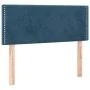 Box spring bed with dark blue velvet mattress 100x200 cm by , Beds and slatted bases - Ref: Foro24-3127419, Price: 319,28 €, ...