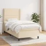 Box spring bed with cream fabric mattress 90x190 cm by , Beds and slatted bases - Ref: Foro24-3127850, Price: 339,61 €, Disco...