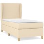 Cama box spring con colchón tela color crema 80x200 cm de , Camas y somieres - Ref: Foro24-3128322, Precio: 347,46 €, Descuen...
