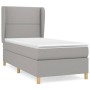 Cama box spring con colchón tela gris claro 80x200 cm de , Camas y somieres - Ref: Foro24-3128397, Precio: 311,82 €, Descuent...
