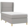 Cama box spring con colchón tela gris claro 80x200 cm de , Camas y somieres - Ref: Foro24-3128397, Precio: 311,82 €, Descuent...