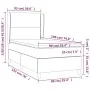Box spring bed with black fabric mattress 90x190 cm by , Beds and slatted bases - Ref: Foro24-3128407, Price: 292,36 €, Disco...