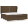 Cama box spring con colchón tela marrón oscuro 180x200 cm de , Camas y somieres - Ref: Foro24-3128464, Precio: 594,70 €, Desc...