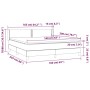 Cama box spring con colchón terciopelo gris claro 160x200 cm de , Camas y somieres - Ref: Foro24-3130907, Precio: 475,94 €, D...