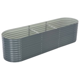 Arriate de acero galvanizado gris 320x80x81 cm de vidaXL, Maceteros y jardineras - Ref: Foro24-45522, Precio: 206,15 €, Descu...