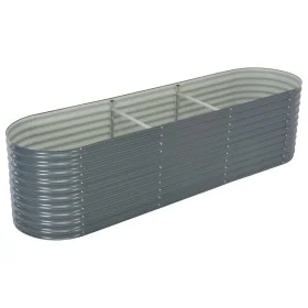 Arriate de acero galvanizado gris 320x80x81 cm de vidaXL, Maceteros y jardineras - Ref: Foro24-45522, Precio: 194,57 €, Descu...