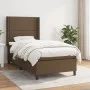 Box spring bed with dark brown fabric mattress 90x190 cm by , Beds and slatted bases - Ref: Foro24-3131316, Price: 317,70 €, ...