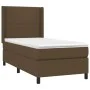 Box spring bed with dark brown fabric mattress 90x190 cm by , Beds and slatted bases - Ref: Foro24-3131316, Price: 317,70 €, ...