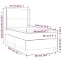 Box spring bed with dark brown fabric mattress 90x190 cm by , Beds and slatted bases - Ref: Foro24-3131316, Price: 317,70 €, ...