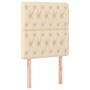 Cama box spring con colchón tela color crema 80x200 cm de , Camas y somieres - Ref: Foro24-3131630, Precio: 353,40 €, Descuen...