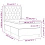 Cama box spring con colchón tela color crema 80x200 cm de , Camas y somieres - Ref: Foro24-3131630, Precio: 353,40 €, Descuen...