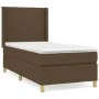 Box spring bed with dark brown fabric mattress 100x200 cm by , Beds and slatted bases - Ref: Foro24-3131812, Price: 364,21 €,...