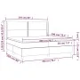 Box spring bed with taupe gray fabric mattress 200x200 cm by , Beds and slatted bases - Ref: Foro24-3131941, Price: 704,60 €,...