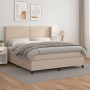 Cama box spring con colchón cuero sintético capuchino 180x200cm de , Camas y somieres - Ref: Foro24-3132458, Precio: 636,17 €...