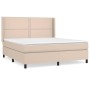 Cama box spring con colchón cuero sintético capuchino 180x200cm de , Camas y somieres - Ref: Foro24-3132458, Precio: 636,17 €...