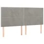 Cama box spring con colchón terciopelo gris claro 160x200 cm de , Camas y somieres - Ref: Foro24-3132627, Precio: 502,88 €, D...