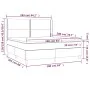 Cama box spring con colchón terciopelo gris claro 160x200 cm de , Camas y somieres - Ref: Foro24-3132627, Precio: 502,88 €, D...