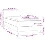 Cama box spring con colchón y LED tela crema 80x200 cm de , Camas y somieres - Ref: Foro24-3132954, Precio: 310,81 €, Descuen...