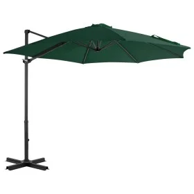Sombrilla voladiza con poste de aluminio verde 300 cm de vidaXL, Sombrillas - Ref: Foro24-44621, Precio: 190,22 €, Descuento: %